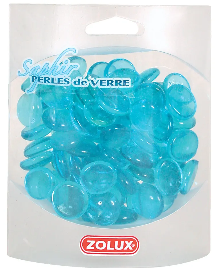 Perles de verre décoration aquarium saphir 410g