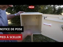 Pied aluminium à sceller noir