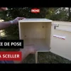 Pied aluminium à sceller vert