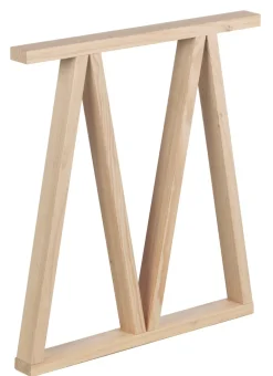 Pied de table 75x64x5,8 cm en pin massif - 2 positions