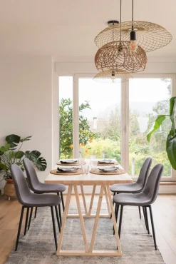 Pied de table 75x64x5,8 cm en pin massif - 2 positions