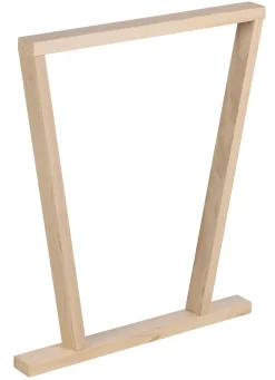 Pied de table 75x64x5,8 cm en pin massif - 4 positions