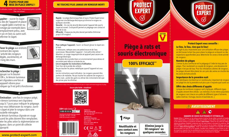 Piège à rat/souris électronique PROTECT EXPERT