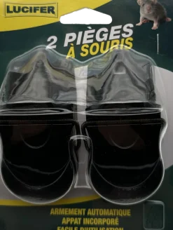 2 pièges à souris en plastique pré appâtés LUCIFER