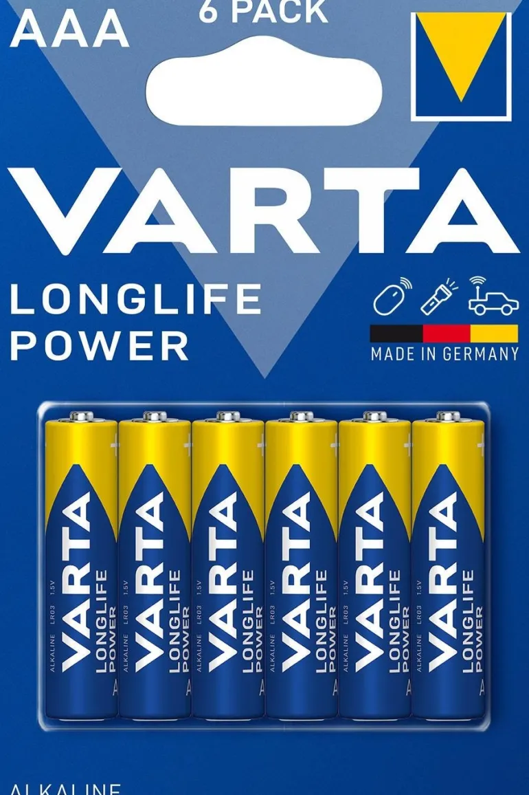 Pile alcaline Longlife Power AAA (x6) VARTA