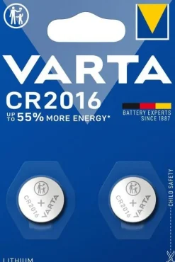Pile électronique lithium CR2016 (x2) VARTA