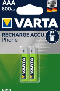 Piles rechargeables AAA NiMH 800mAh 1,2V (x2)