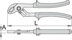 Pince multiprise double cannelure 180 mm UNIOR