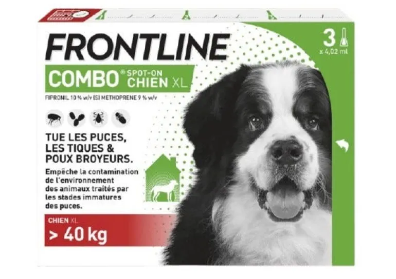 Pipette Combo pour chien XL de 40 à 60kg (x3) FRONTLINE