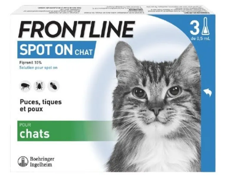Pipette Spot-On pour chat adulte (3 x 0,5ml) FRONTLINE