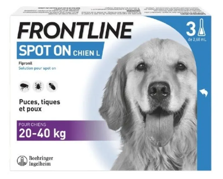 Pipette Spot pour chien L de 20 à 40kg (x3) FRONTLINE