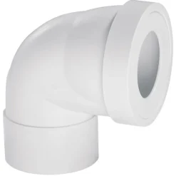 Pipe WC rigide courte coudée femelle Ø100mm WIRQUIN
