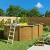 Piscine métal hors sol aspect bois OSMOSE 5,20x3,95x1,32 m