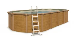 Piscine métal hors sol aspect bois OSMOSE 5,20x3,95x1,32 m