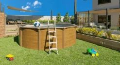 Piscine métal hors sol aspect bois OSMOSE 3,95 x 1,32 m