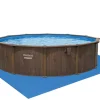Piscine hors sol ronde Hydrium effet bois Ø550x130cm 27221L