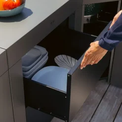 Plan de travail Modulo 2 tiroirs gris cargo ENO