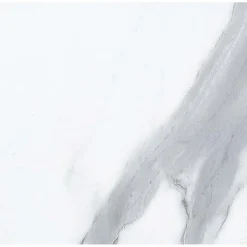 Plan de travail 205 x 64 cm marbre blanc mat