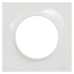 Plaque de finition Odace Styl blanche 1 poste SCHNEIDER