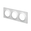 Plaque de finition Odace Styl 3 postes aluminium 71mm