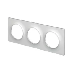 Plaque de finition Odace Styl 2 postes aluminium 71mm