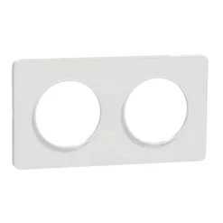 Plaque de finition Odace Touch blanche 2 postes SCHNEIDER