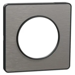 Plaque de finition Odace Touch 1 poste alu brossé