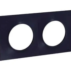 Plaque 2 postes styl Odace gris anthracite