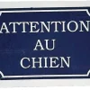 Plaque signalétique pour portail "Attention au chien"