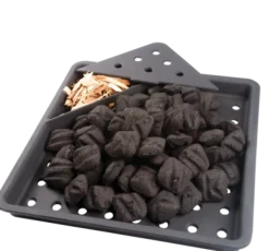 Plateau en fonte pour charbon de bois et fumoir