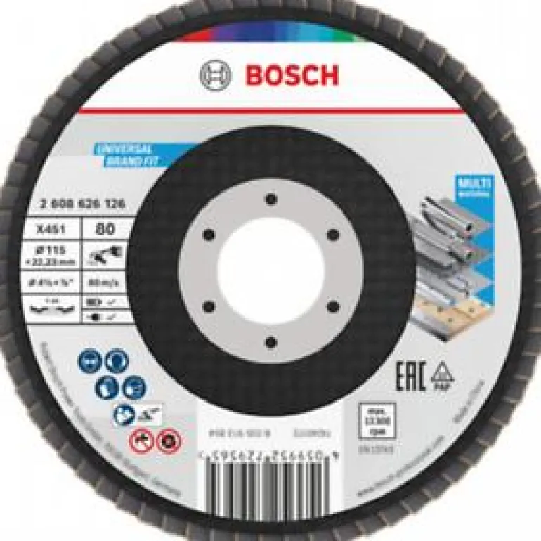 Plateau à lamelles X451 Bombé Ø115mm G80 BOSCH