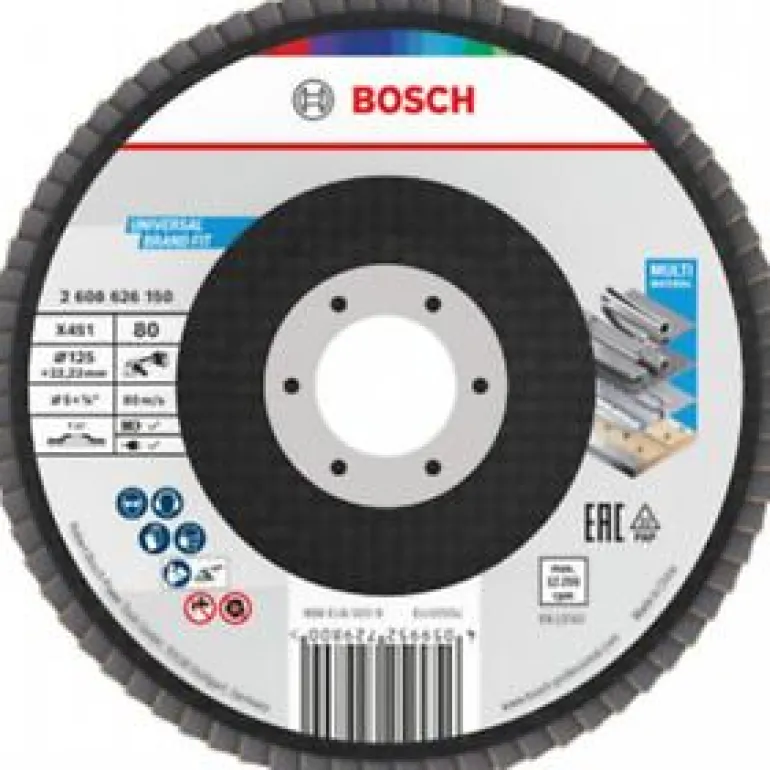 15 Plateaux à lamelles X451 Plat Ø125mm G80 BOSCH