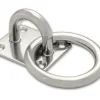 Platine carrée avec anneau mobile acier inoxydable