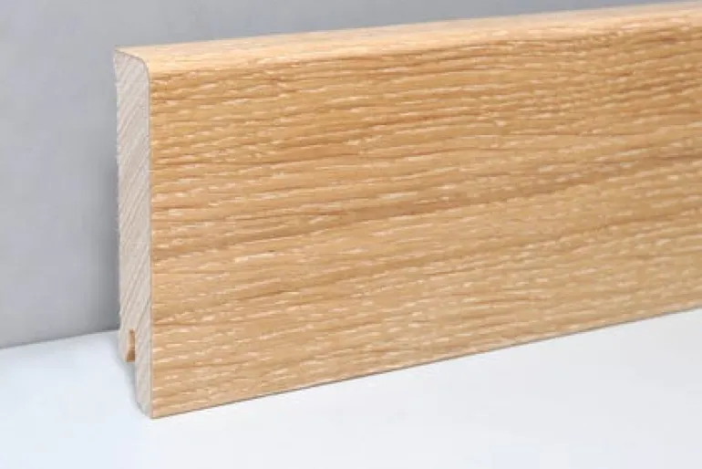 Plinthe plaquée bois H.80 mm Chêne Titane/Flandres 10,75ml