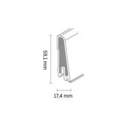 Plinthe PVC Chêne grège 2500×59,1×17,4 mm SMART FLOOR