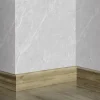 Plinthe PVC chêne solide marron léger 2400 x 61 x 15 mm