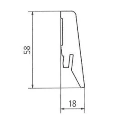 Plinthe 2600x58x18 mm