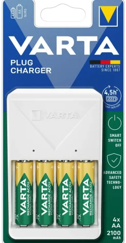 Plug chargeur + 4 AA 2100 mAh VARTA