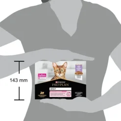 Pochon pour chat adulte Digestion Delicate Dinde 10x85g