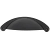 Poignée coquille entraxe 64 mm en zamak noir mat x2