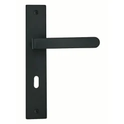Poignée de porte Onyx pêne dormant zamak noir mat 195mm