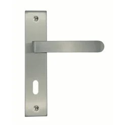 Poignée de porte Onyx zamak Pêne Dormant Satiné 165mm