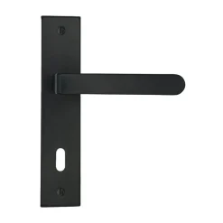 Poignée de porte sur plaque Onyx pêne dormant zamak 165mm