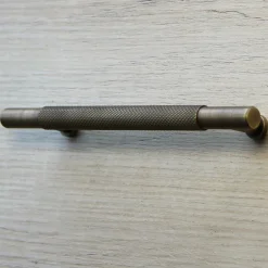 Poignée entraxe 128mm industriel aluminium laiton vieilli x2