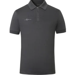 Polo manches courtes homme gris graphite