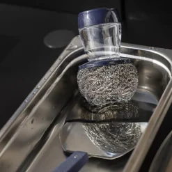 Éponge 3 boules inox pour plancha