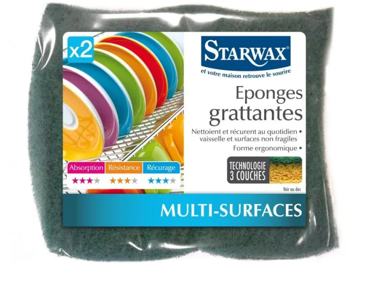 Éponge grattante multisurfaces (x2) STARWAX