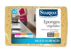 Éponge végétale modèle moyen multisurfaces (x2) STARWAX