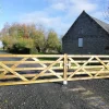 Portail Western 2 battants pin traité marron 4x1,2x0,07m