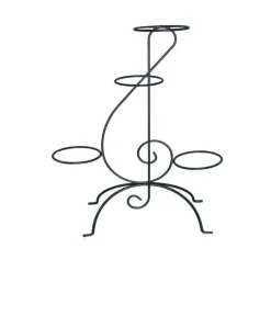 Porte plante clé de sol anthracite pour pots Ø20 cm